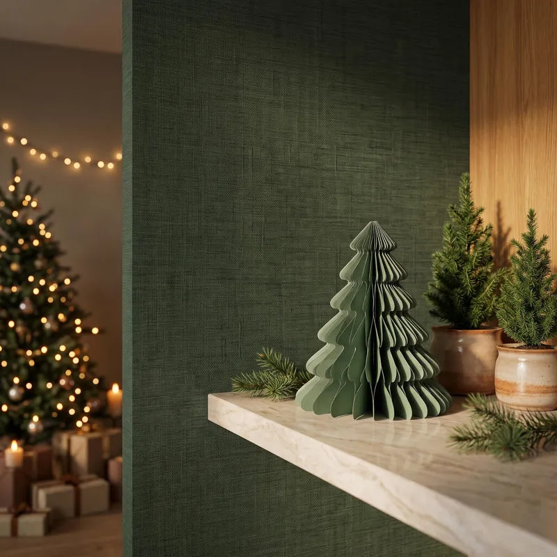 Paper tree - Foldable - Green - 15cm