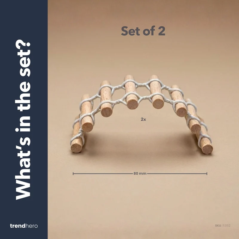 Bridge - Decorative mini bridge - Dark brown - 8 cm long