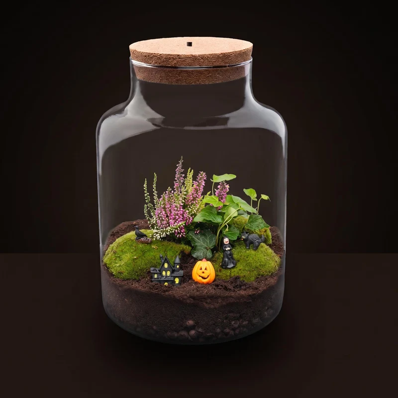 Halloween Terrarium Milky - Trick or Treat Village - Ø 21cm ↑ 30cm
