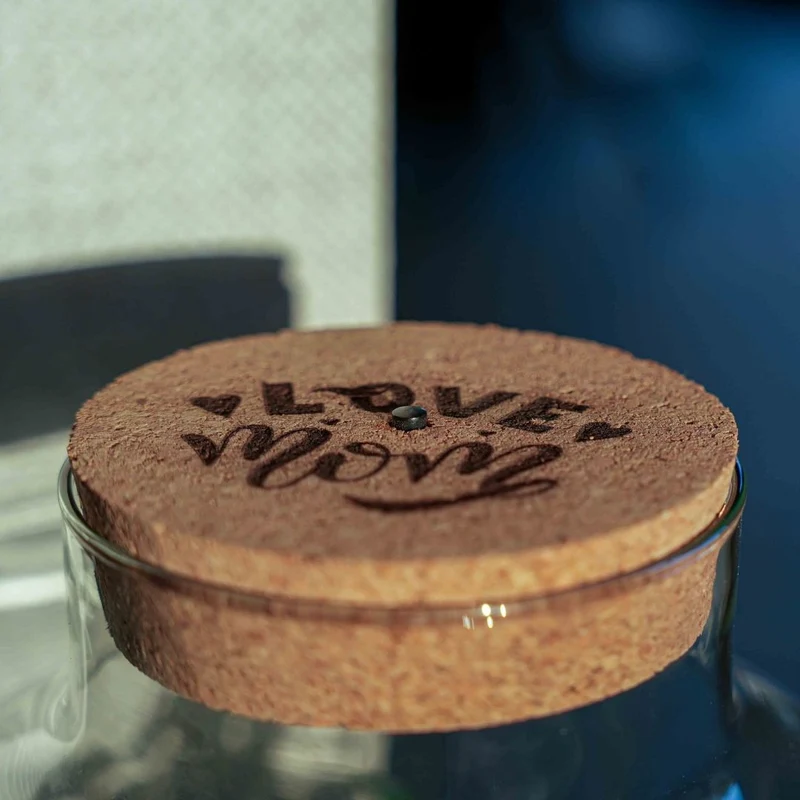 'LOVE MOM' terrarium Little Milky + Engraved cork with light - Bottle garden DIY kit - Ø 17 cm ↑ 25 cm