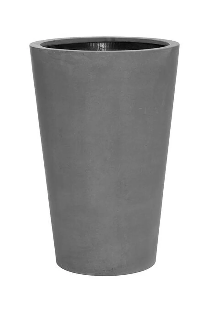 Hoher Pflanzkübel Belle Grau aus Fiberstone