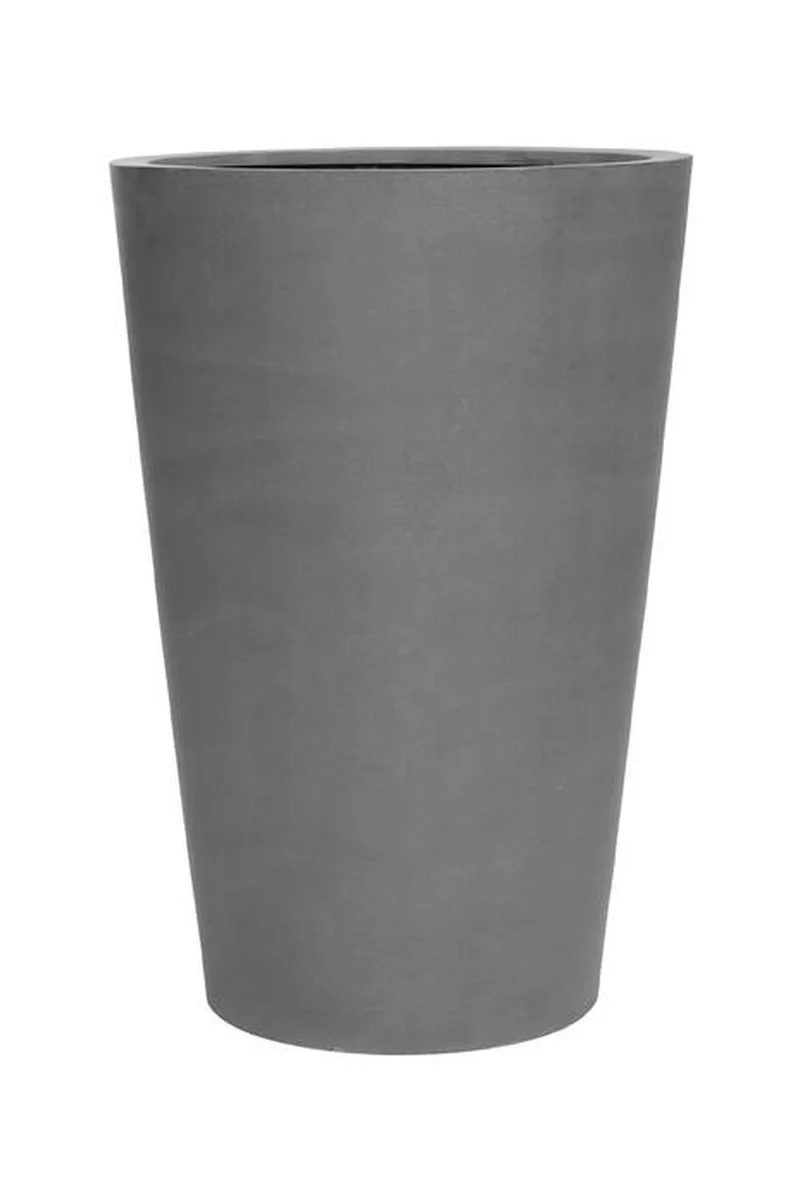 Hoher Pflanzkübel Belle Grau aus Fiberstone