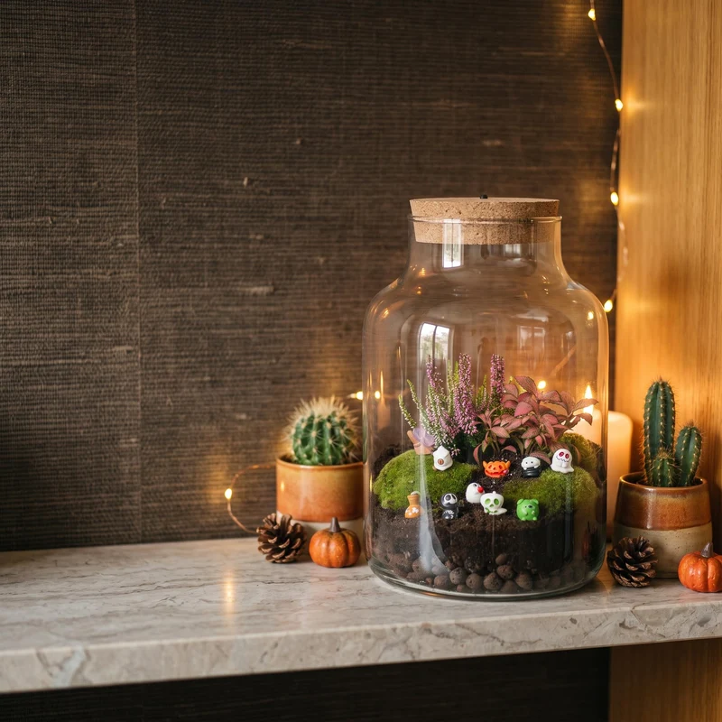 Halloween Terrarium Little Milky - Spooky crew edition - Ø 17cm ↑ 25cm