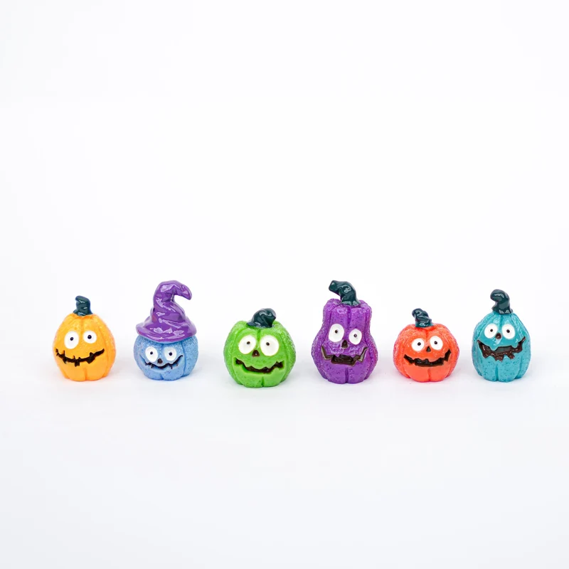 Pumpkin monsters mini - 6 pcs - Miniature figurines - 1-3 cm