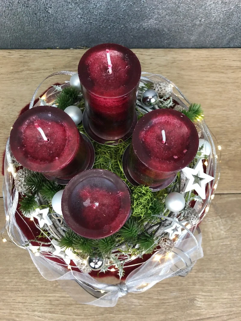 Adventskranz rund klassisch – mehrjährig handgefertigt langlebig festl