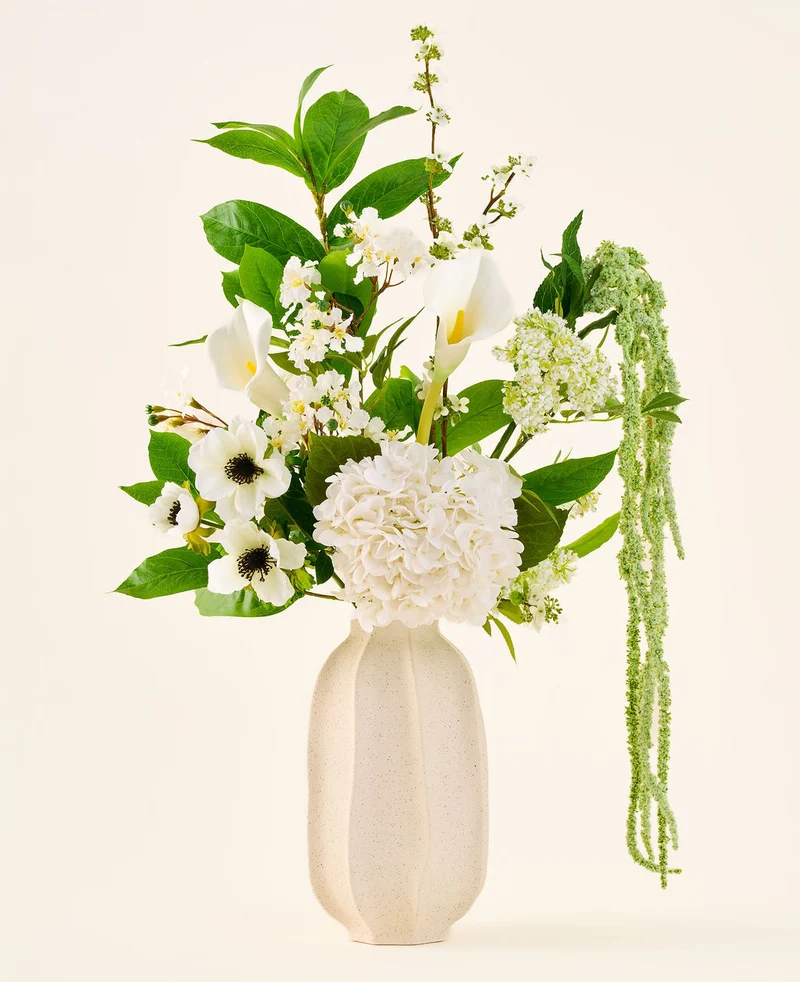 Zijden kunstbloemen boeket Green Elegance
