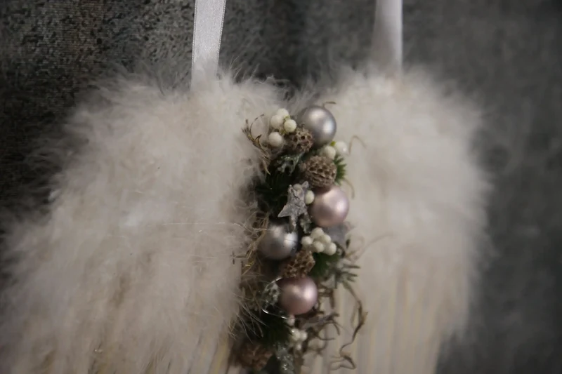 Weihnachtskranz Engel – Türkranz Weihnachten Tanne handgefertigt