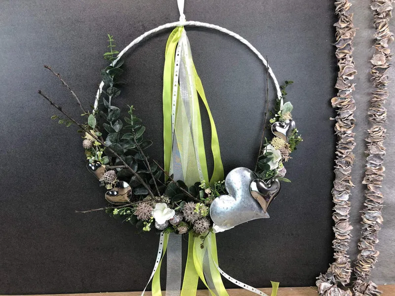 Türkranz Seidenblumen ganzjährig – Haustürdekoration elegant
