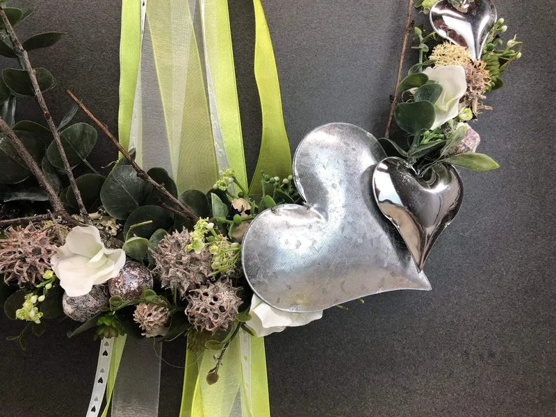 Türkranz Seidenblumen ganzjährig – Haustürdekoration elegant
