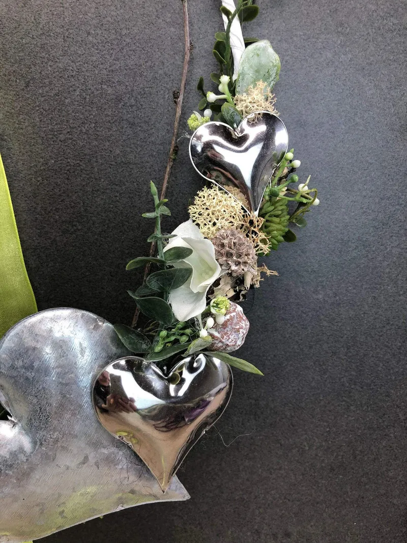 Türkranz Seidenblumen ganzjährig – Haustürdekoration elegant