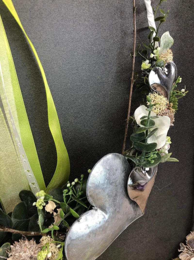 Türkranz Seidenblumen ganzjährig – Haustürdekoration elegant