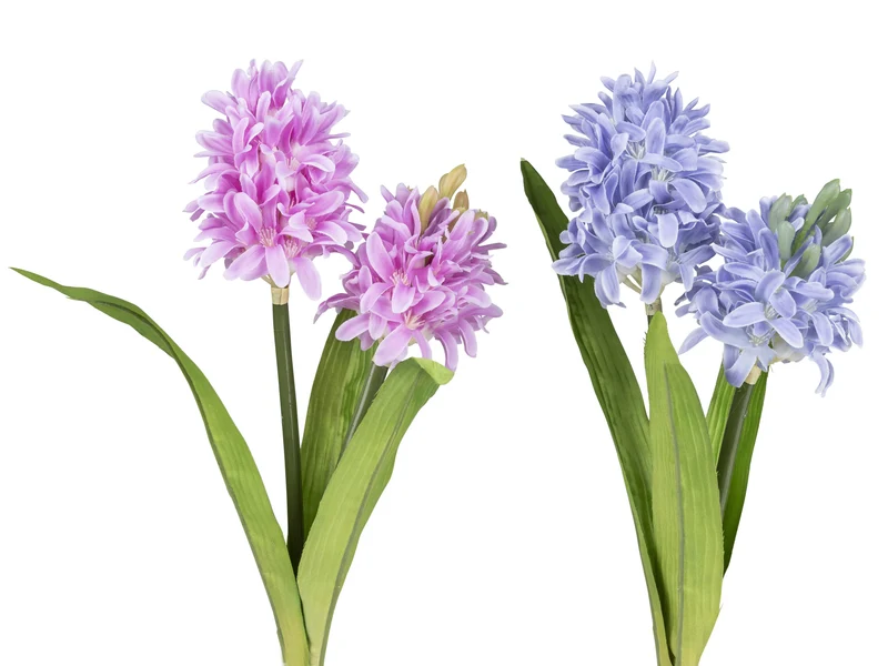 formano Hyazinthen 2er Set H 30cm – Kunstblumen Pink & Blau