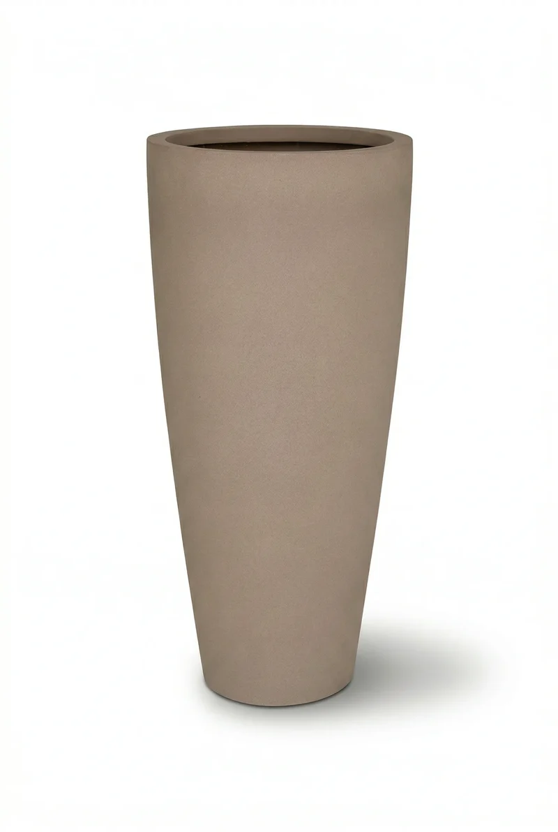 Pflanzkübel Dax Taupe, Bodenvase mit Zwischenboden
