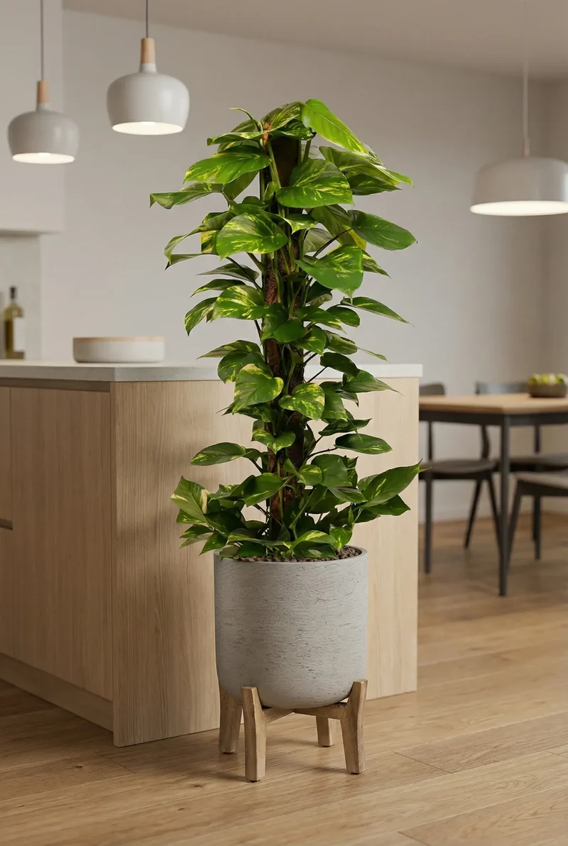 Goldene Efeutute mit Moosstab - Epipremnum Aureum