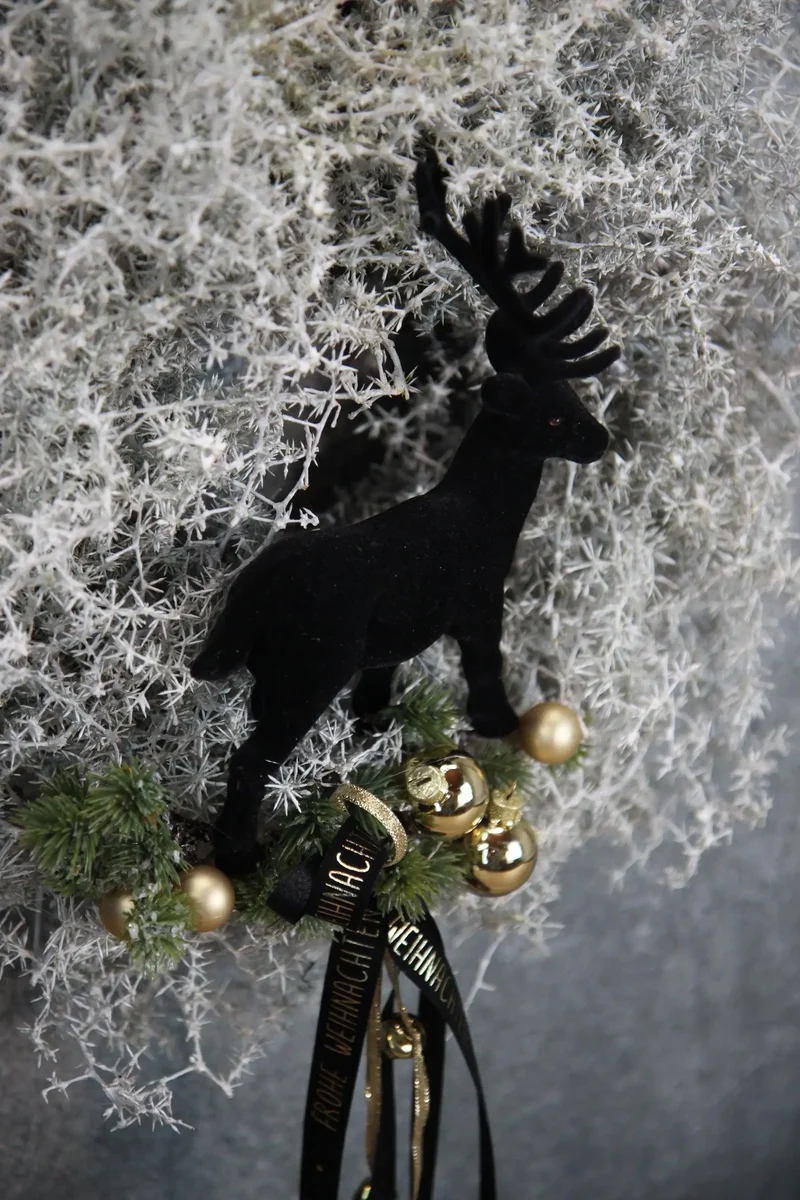 Türkranz Weihnachten Hirsch Zapfen – Wunschfarbe Tanne