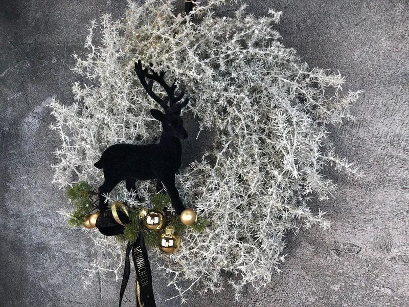 Türkranz Weihnachten Hirsch Zapfen – Wunschfarbe Tanne