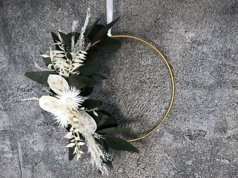 Pampasgras Trockenblumen Wandkranz – natur & stilvoll langlebig