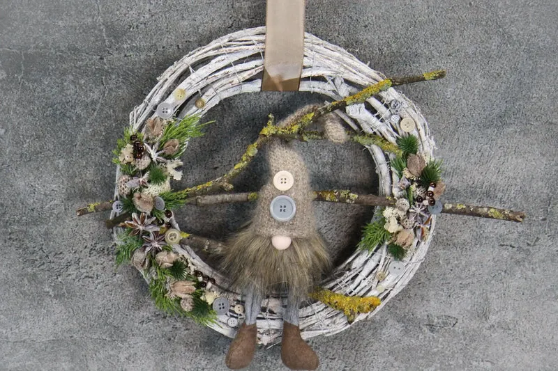 Türkranz Weihnachten Wichtel – festlich & mehrjährig