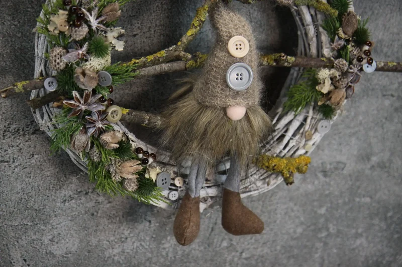 Türkranz Weihnachten Wichtel – festlich & mehrjährig