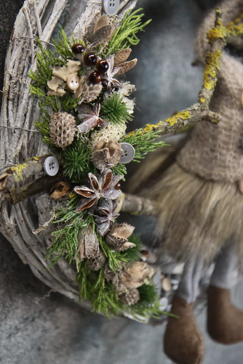 Türkranz Weihnachten Wichtel – festlich & mehrjährig