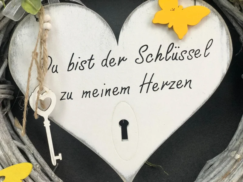 Türkranz Herbst natürlich 35cm – Türdeko Seidenblumen stilvoll