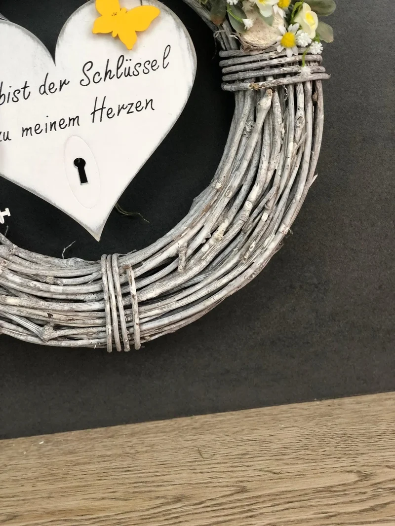 Türkranz Herbst natürlich 35cm – Türdeko Seidenblumen stilvoll