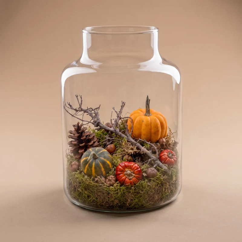 Autumn terrarium Little Milky Ø 17cm ↑ 25cm Medium kit