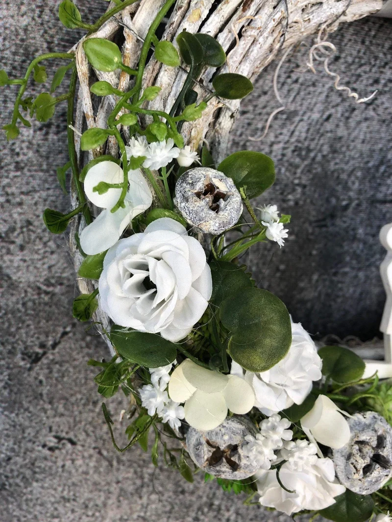 Türkranz Hochzeit Schleierkraut – Türdeko romantisch & handgefertigt