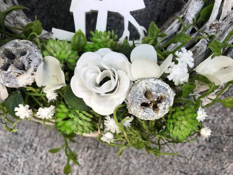 Türkranz Hochzeit Schleierkraut – Türdeko romantisch & handgefertigt