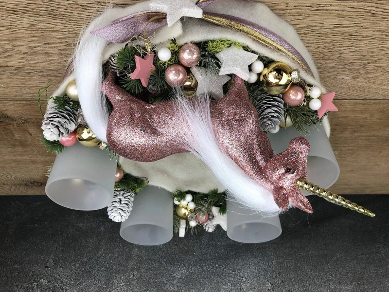 Adventskranz rund mit Einhorn – verspielt & mehrjährig