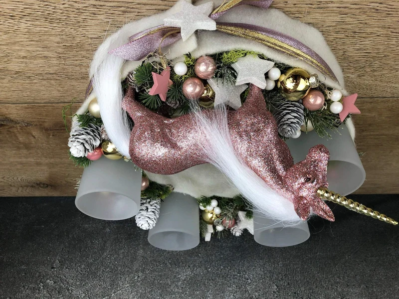 Adventskranz rund mit Einhorn – verspielt & mehrjährig