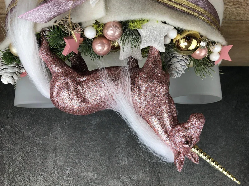 Adventskranz rund mit Einhorn – verspielt & mehrjährig