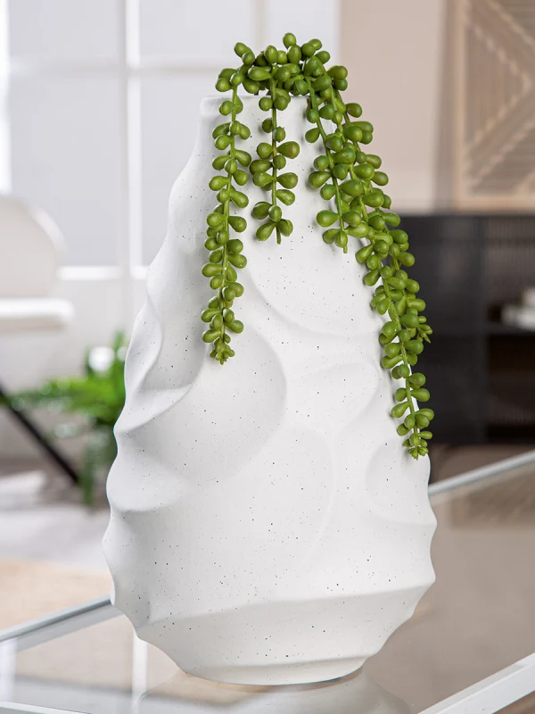Gilde Keramik Vase "Ondulas" H: 30cm