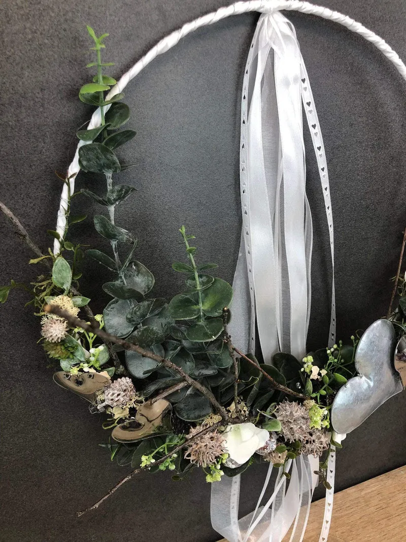 Seidenblumen Türkranz ganzjährig – Türdeko langlebig & stilvoll