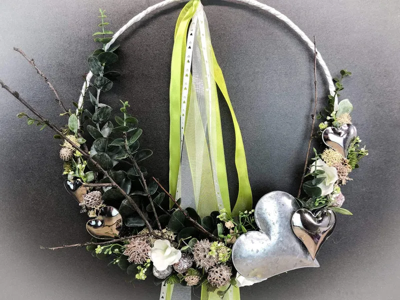 Seidenblumen Türkranz ganzjährig – Türdeko langlebig & stilvoll