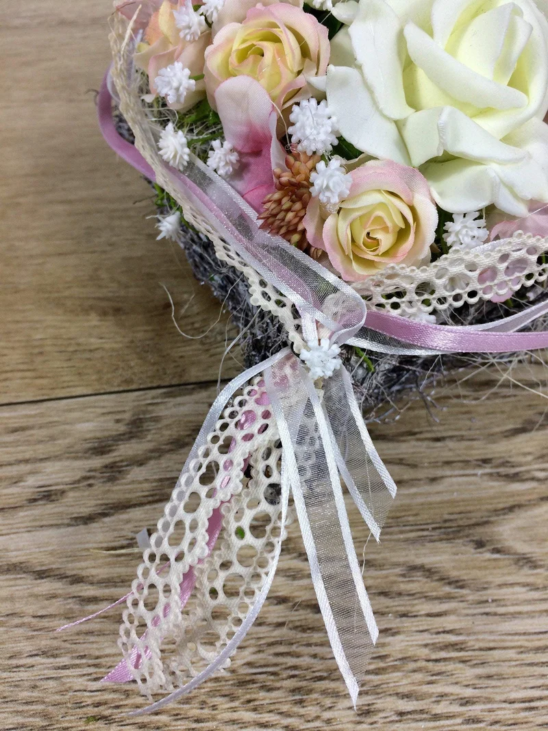 Grabherz Hortensie – Grabschmuck Seidenblumen langlebig