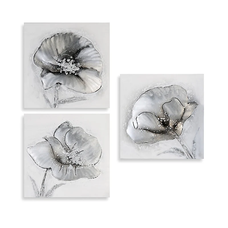Bild quadratisch „Flowers“ 3er Set