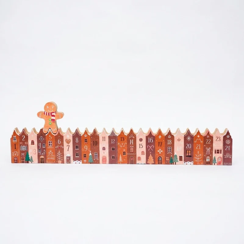 Advent calendar - Gingerbread - Houses - Wood