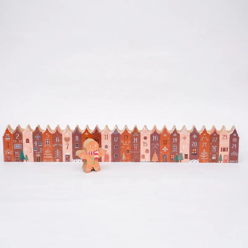 Advent calendar - Gingerbread - Houses - Wood