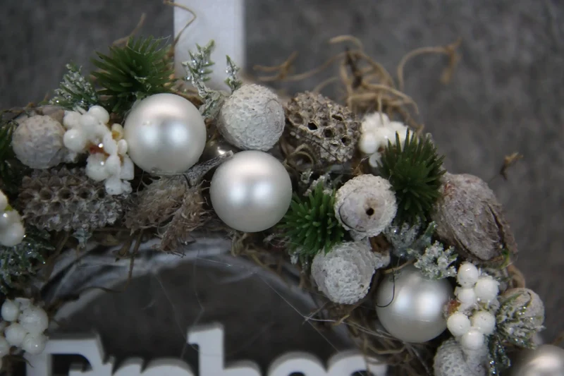 Weihnachtskranz Frohe Weihnachten – Türdeko Wunschfarbe langlebig