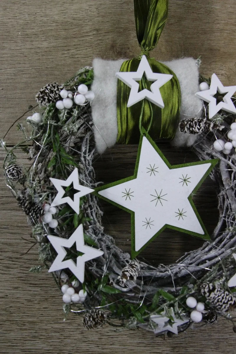 Weihnachtskranz Haustür – festlich Tanne Naturmaterialien