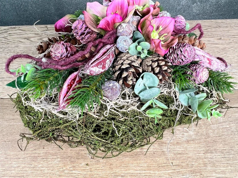 Grabherz Christrose Seidenblumen – langlebiger Grabschmuck