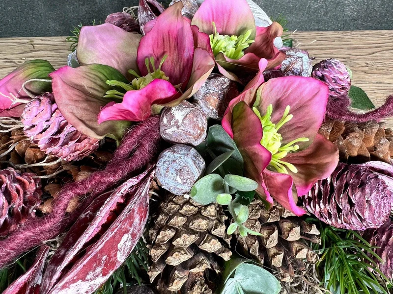 Grabherz Christrose Seidenblumen – langlebiger Grabschmuck