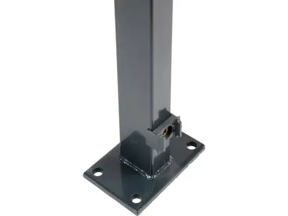 Zaunpfosten comfort (60 x 40 mm) – mit angeschweißter Bodenplatte