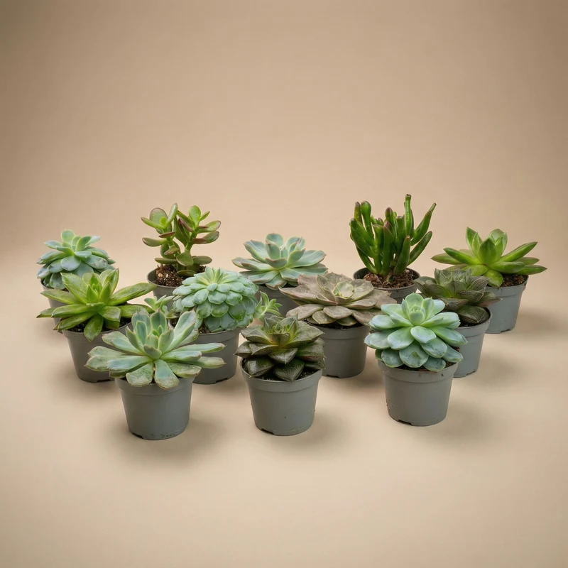Set of 3 - Succulent Mix Set - Assorted Succulents in 6 cm Pots (8–12 cm high)