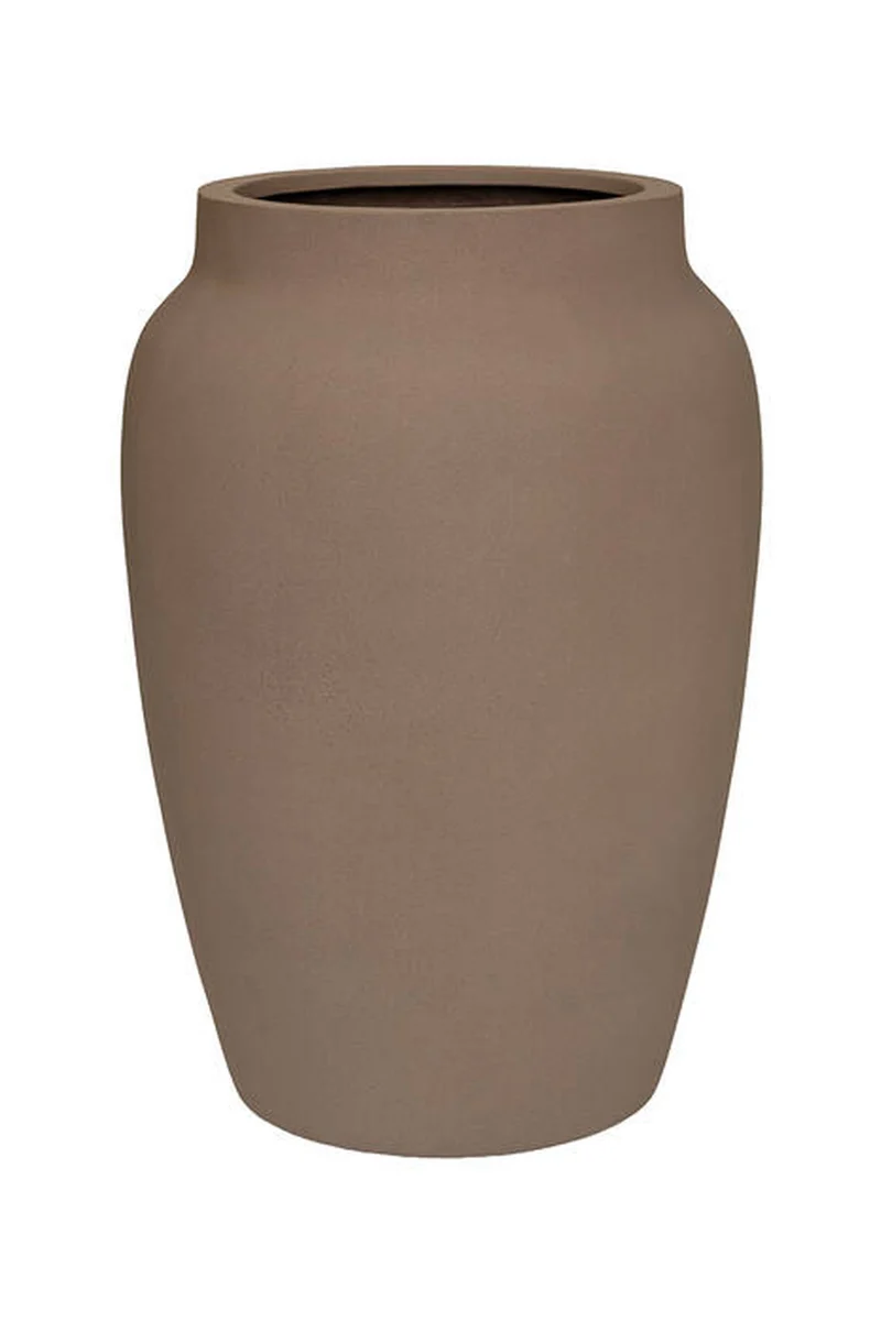 Großer Pflanzkübel Hera Taupe aus Fiberstone