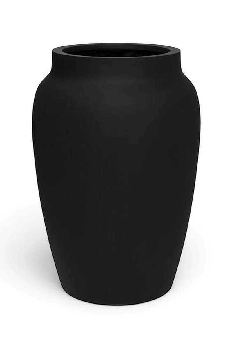 Großer Pflanzkübel Hera Schwarz aus Fiberstone