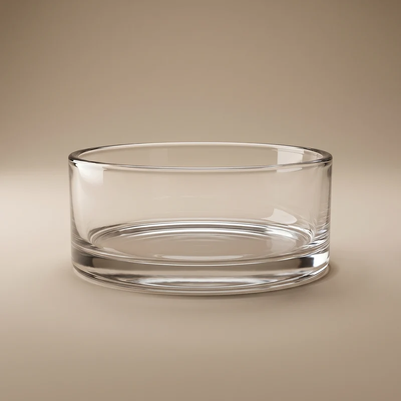 Glass Cylinder Bowl 'Silvie' - Open Glass Cylinder - Ø 20cm ↑ 8cm