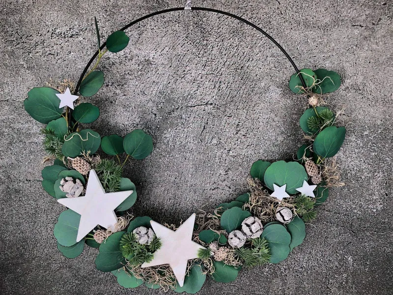 Eukalyptus Ring Fensterschmuck – Weihnachtsdeko stilvoll