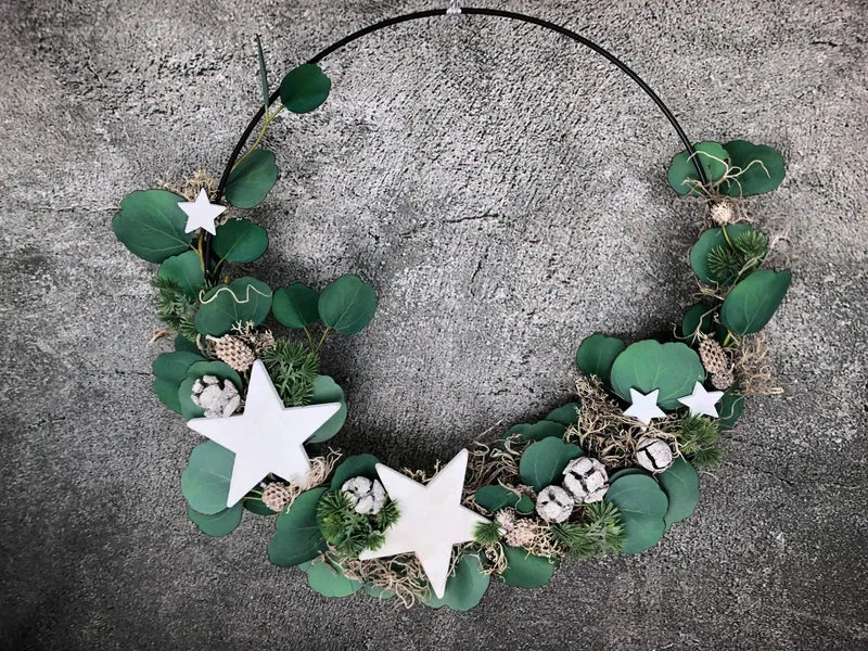 Eukalyptus Ring Fensterschmuck – Weihnachtsdeko stilvoll